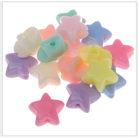 10-50gam hạt nhựa ngôi sao 11mm #P117-7