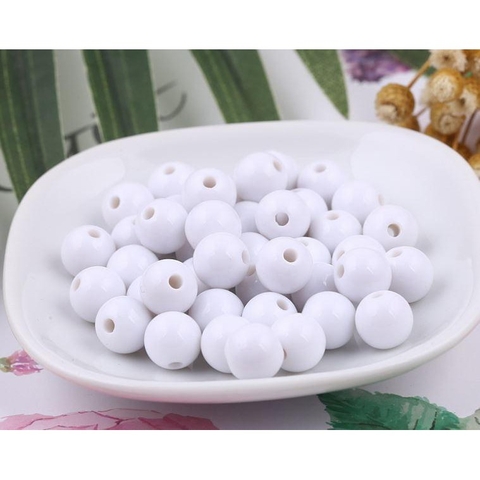 10-25-50gam hạt nhựa Trắng size 8/10/12/12/16mm