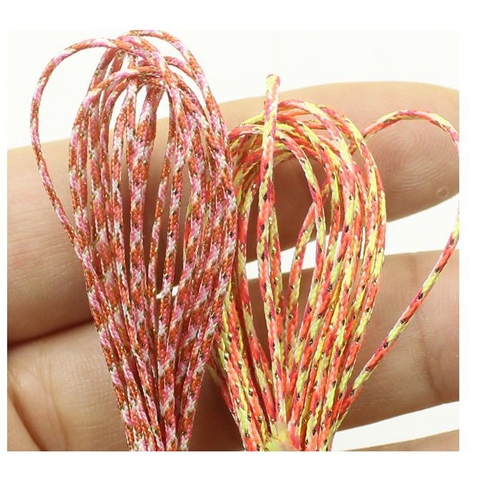 5-10met dây chỉ ngũ sắc may mắn Đài Loan đỏ/hồng