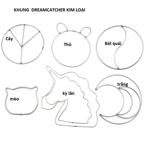 Vòng dream catcher, dreamcatcher kỳ lân,con thỏ, con mèo...