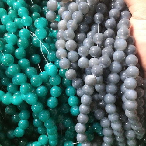 hạt đá màu xanh & xám size 10mm