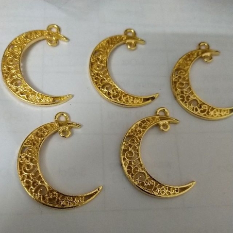 2 mặt trăng màu vàng 30mm