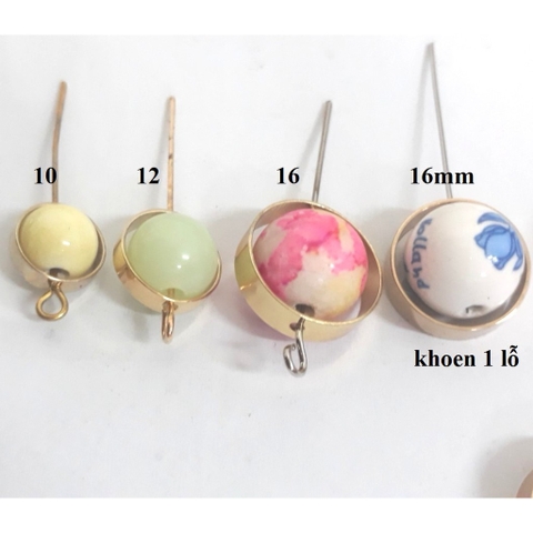 5 khoen lỗ bằng đồng mạ trang trí hạt size 10-12-16mm