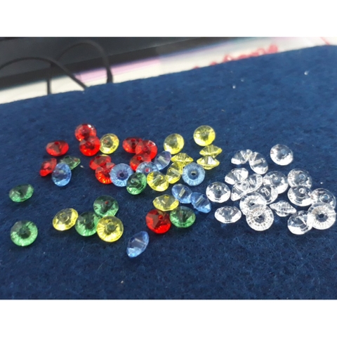 25gam cườm dĩa nhiều màu 4x6mm