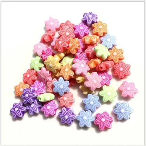 #P117-55 gói 10-50gam hạt nhựa hoa 6 cánh nhọn 10mm