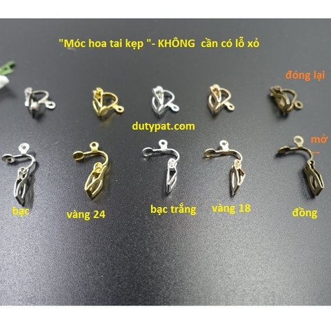 2-10 móc kẹp làm Khuyên tai (hoa tai, bông tai) không có lỗ xỏ