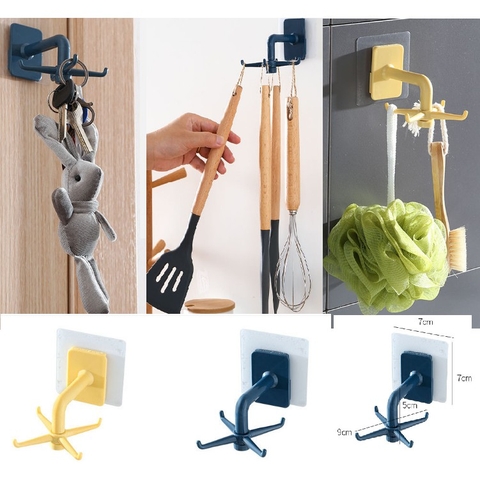 Móc treo đồ nhà bếp đa năng có thể xoay 360 độ không cần đục lỗ (p175-68)