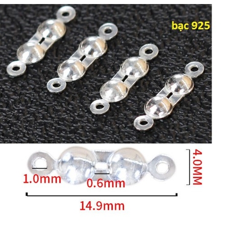 2-10 kẹp sò nối đầu dây Không rỉ bạc 925, inox không rỉ