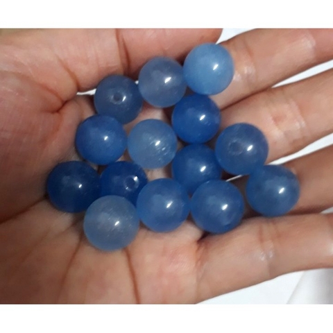 5 hạt đá thiên nhiên 12mm xanh biển làm vòng tay