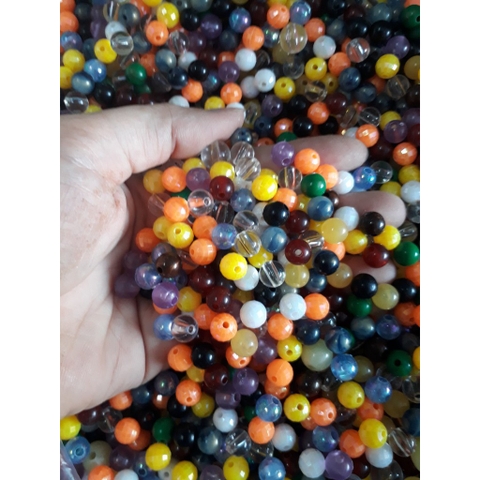 0.5kg hạt nhựa tròn 8ly lộn xộn đủ màu