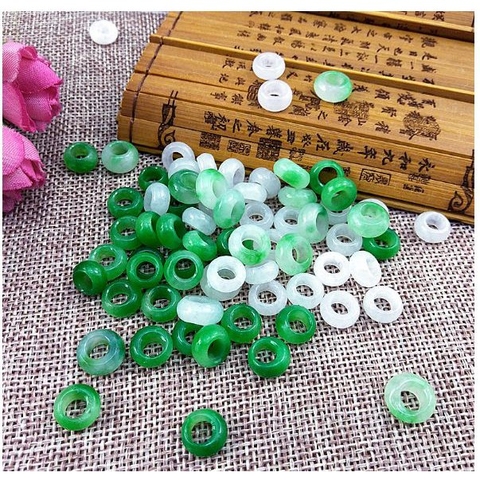 2-5 viên charm xỏ đá 9-10mm, lỗ 5mm tự nhiên (p131-22) -MH 2635