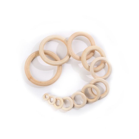 gói 10 Khoen vòng gỗ tròn 2.5cm