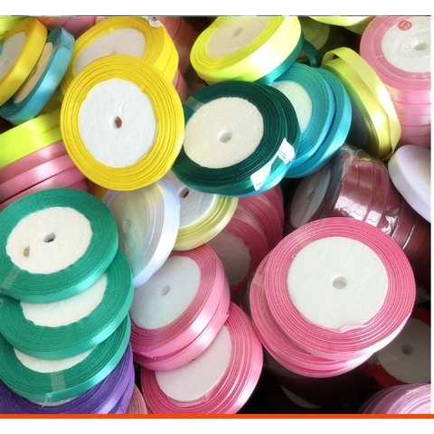 cuộn 25yds (22met) dây satin , dây ruy băng , dây lụa to bản 10-40mm