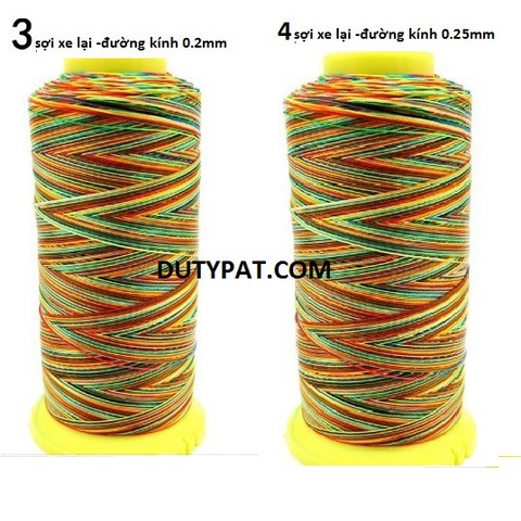 1 cuộn Chỉ nylon ngũ sắc có 6 size để chọn