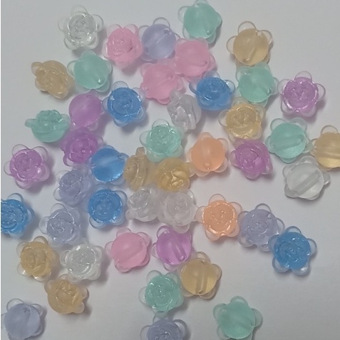 gói 5-10-25gam hoa hồng dạ quang có lỗ xỏ 12mm