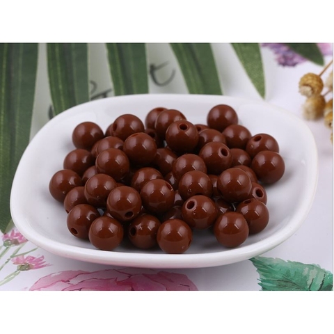 10-25-50gam hạt nhựa Nâu size 8/10/12/12/16mm