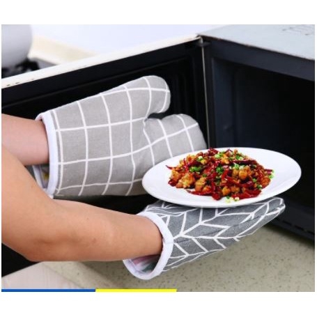 Găng Tay Làm Bánh/ Lò Nướng Nhấc Nồi Chất Liệu Dày Chống Nóng tốt, Bao tay vải   chống nóng p191-122 (1 chiếc)