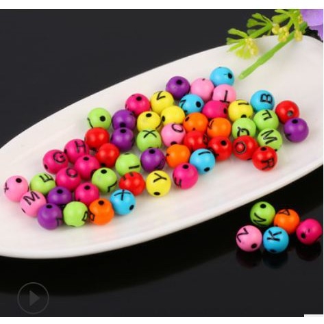 hạt chữ tròn 8mm gói 5gam/20 viên
