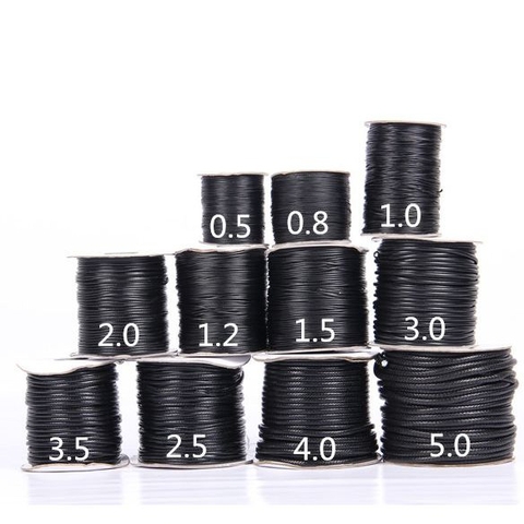 Bó 10m dây sáp da đủ size 0.5-0.8-1-1.2-1.5-2- 2.5-3-3.5-4mm