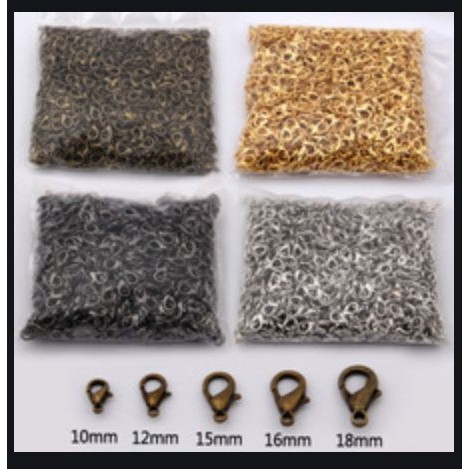 GÓI 100 MÓC KHÓA CÀNG CUA SIZE 10/12MM