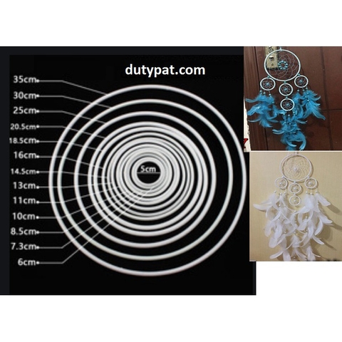 2 vòng nhựa làm dreamcatcher đủ Size 5-6-7-8-9-10-12-14-16-18-20-25-30-35cm