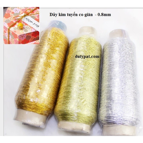 Dây kim tuyến co giãn 0.8mm cuộn 300met