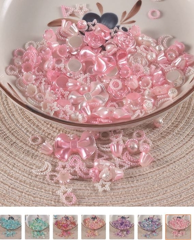 100gam charm mix đủ kiểu màu ngọc trai, hạt charm mix đủ kiểu