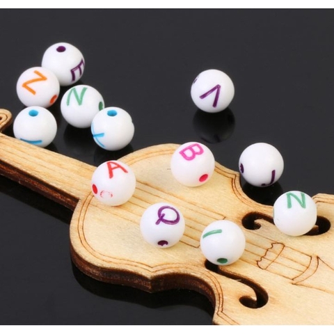 35-180 hạt tròn chữ cái 8mm (10-50gam)