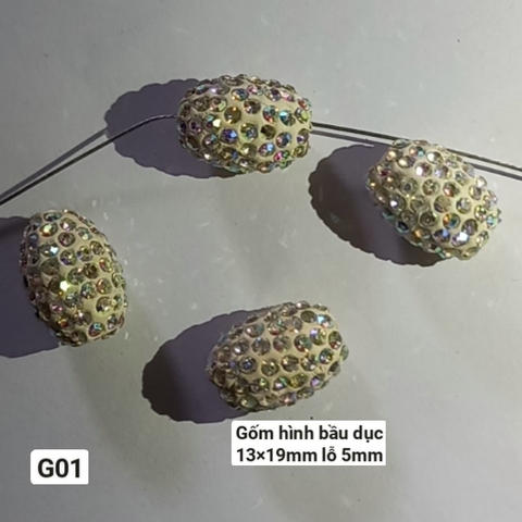 Đá gốm đính pha lê