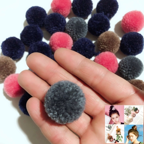 Hạt pompom 3cm bông mịn nhiều màu -gói 10-20-50 cái