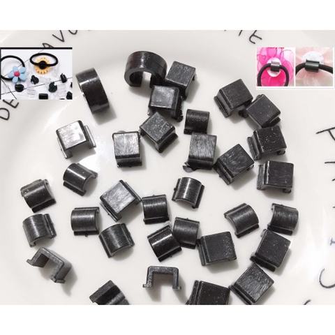 20-100 cái-T15- khóa dây làm đế dán patch cho cột tóc hỗn hợp size 8-14mm