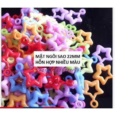 10-50gam mặt ngôi sao 22m dùng trang trí vòng hạt, cột tóc,làm đồ chơi, trang trí thủ công handmade (hạt nhựa