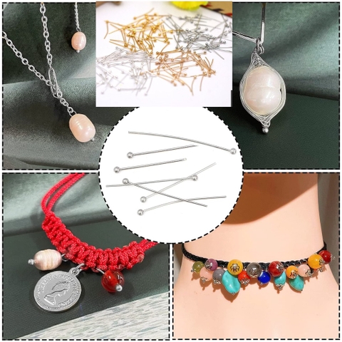 kim xỏ cườm đuôi bi 0.5x30mm