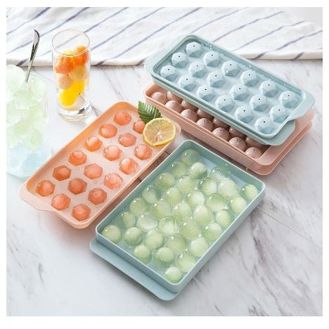 Khay làm đá nhựa viên tròn, viên kim cương