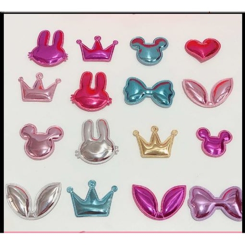 10-50 cái L08-miếng patch da bóng 3.8-5.8cm làm cột tóc, trang trí, đồ chơi