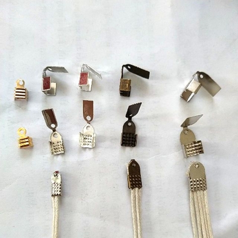 50 Kẹp 3 lá khóa nối đầu dây làm vòng 3/4/5/6mm