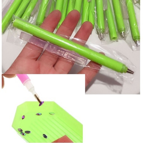 2 cây bút chấm đá đính làm móng, làm tranh (kèm keo)