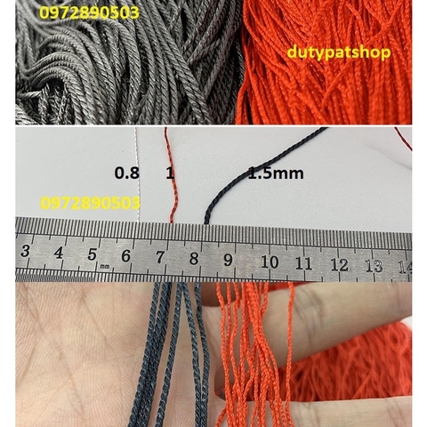 5-20met dây dù sợi se size 0.8mm - 1mm- 1.5mm bóng dùng đan vòng tay, thắt vòng tay, vòng cổ may mắn