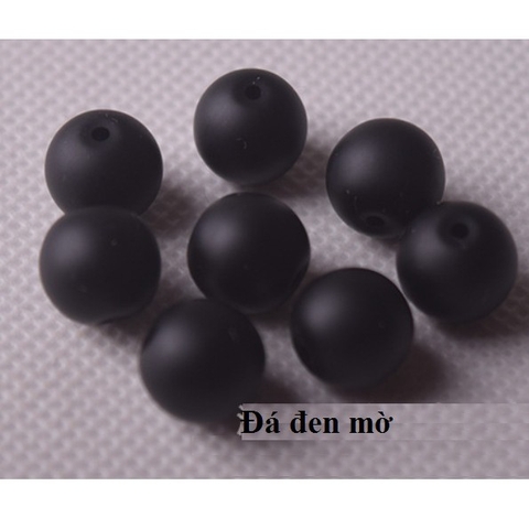 0.5kg hạt đá nhân tạo màu Đen Mờ làm vòng size 6-8-10-12mm