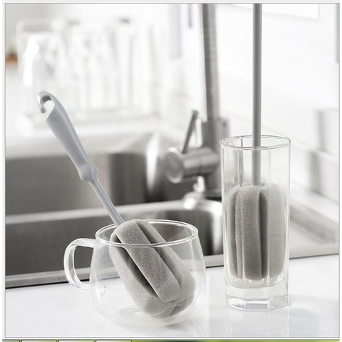 Cọ bọt biển rửa ly cốc thiết kế tay cầm dài tiện dụng