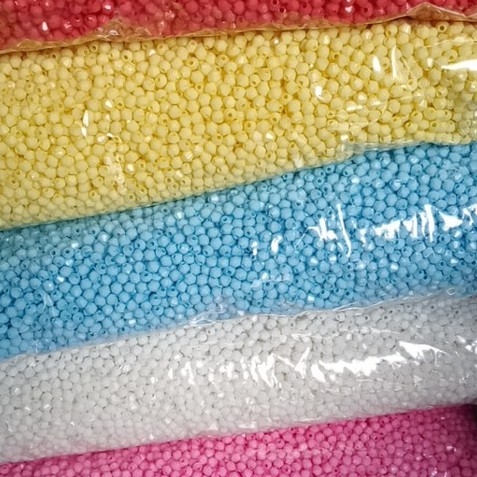 25 gam Hạt cườm nhựa bánh cam/chóp nhọn 4mm nhiều màu