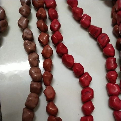 10viên đá ngọc lam 9x10mm hình dạng đá sỏi ngẫu nhiên