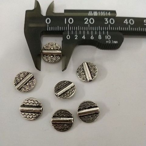 10 Charm hợp kim tròn 10mm xỏ vòng