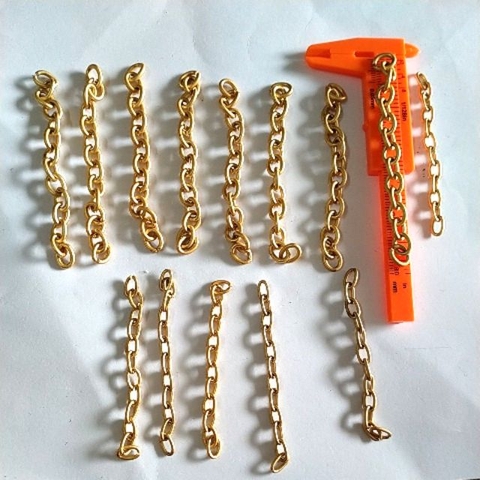 5 đoạn xích vàng dầy 6cm