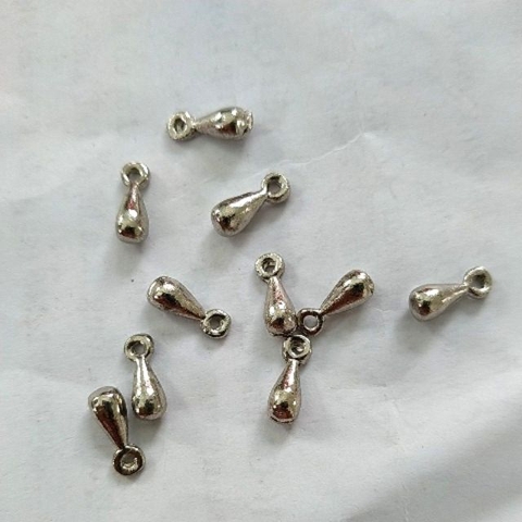 Gói 10 chuông đuôi treo trang trí, charm giọt nước xích tăng đưa làm vòng (p160-11)