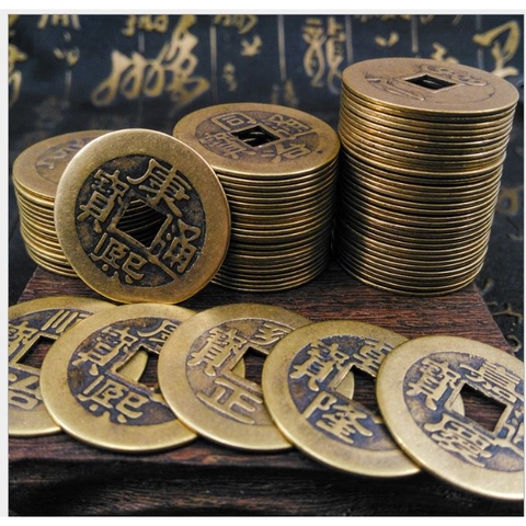 2-10 đồng xu giả cổ size 24- 28mm (bằng đồng)