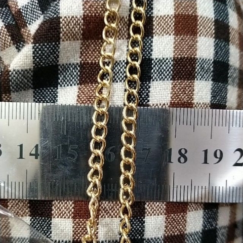 Xích cắt đoạn sẵn 76cm to bản 4mm màu vàng