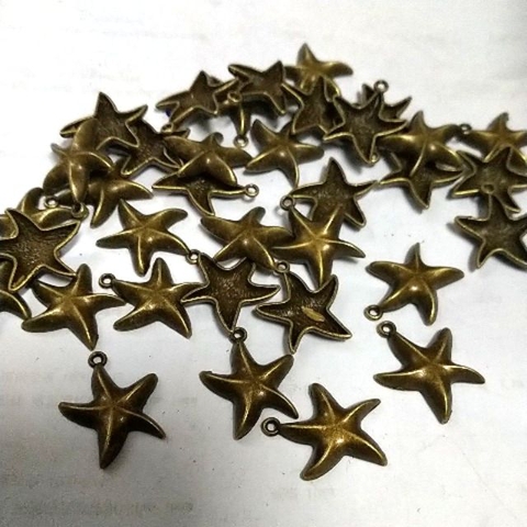 10-50gam Mặt sao biển 20mm màu đồng giả cổ
