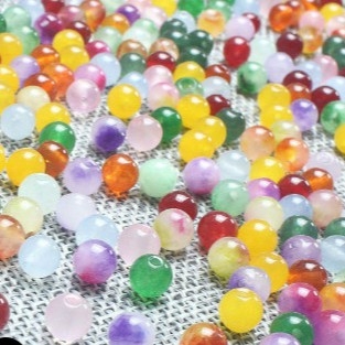 10-20 viên đá thiên nhiên 4-5mm nhiều màu làm vòng