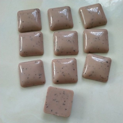 5 miếng patch nhựa vuông nâu đen 20mm